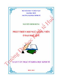 Luận văn Phát triển đội ngũ giảng viên ở Đại học Huế