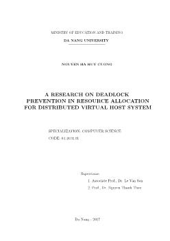Tóm tắt Luận án A research on deadlock prevention in resource allocation for distributed virtual host system