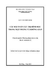 Tóm tắt Luận văn Các bài toán cực trị hình học trong mặt phẳng và không gian