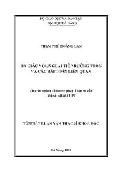 Tóm tắt Luận văn Đa giác nội, ngoại tiếp đường tròn và các bài toán liên quan