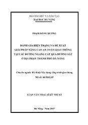 Tóm tắt Luận văn Đánh giá hiện trạng và đề xuất giải pháp nâng cao an toàn giao thông tại các đường ngang cắt qua đường sắt ở địa phận thành phố Đà Nẵng