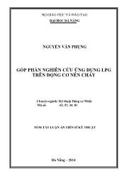 Tóm tắt Luận văn Góp phần nghiên cứu ứng dụng LPG trên động cơ nén cháy