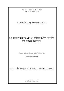 Tóm tắt Luận văn Lí thuyết xấp xỉ đều t¨t nhất và ứng dụng