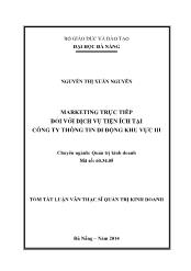 Tóm tắt Luận văn Marketing trực tiếp đối với dịch vụ tiện ích tại công ty thông tin di động khu vực III