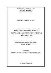 Tóm tắt Luận văn Phát triển nguồn nhân lực tại Ngân hàng Công thương Bắc Đà Nẵng