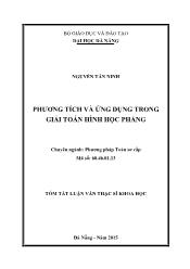 Tóm tắt Luận văn Phương tích và ứng dụng trong giải toán hình học phẳng