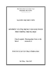 Tóm tắt Luận văn Số phức và ứng dụng vào giải toán phổ thông trung học