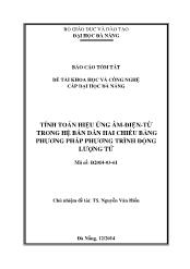 Tóm tắt Luận văn Tính toán hiệu ứng âm-điện-từ trong hệ bán dẫn hai chiều bằng phương pháp phương trình động lượng tử