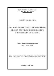 Tóm tắt Luận văn Ứng dụng Geoserver xây dựng hệ thống quản lý cây thuốc tại khu bảo tồn thiên nhiên Bà Nà - Núi Chúa