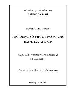 Tóm tắt Luận văn Ứng dụng số phức trong các bài toán sơ cấp