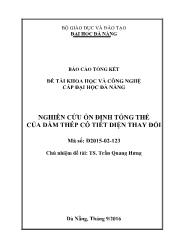 Báo cáo Đề tài Nghiên cứu ổn định tổng thể của dầm thép có tiết diện thay đổi