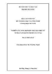 Báo cáo Đề tài Nghiên cứu tổng hợp hợp chất dẫn điện từ tetracyanoquinondimetan (TCNQ)