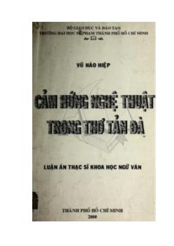 Luận án Cảm hứng nghệ thuật trong thơ Tản Đà