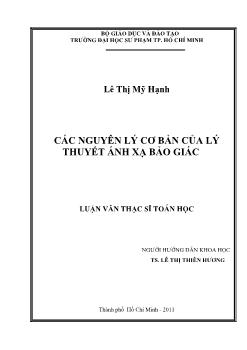 Luận văn Các nguyên lý cơ bản của lý thuyết ánh xạ bảo giác