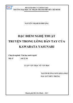 Luận văn Đặc điểm nghệ thuật truyện trong lòng bàn tay của Kawabata Yasunari