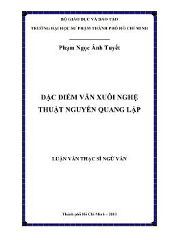 Luận văn Đặc điểm văn xuôi nghệ thuật Nguyễn Quang Lập