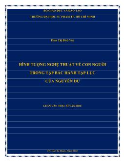 Luận văn Hình tượng nghệ thuật về con người trong tập Bắc hành tạp lục của Nguyễn Du