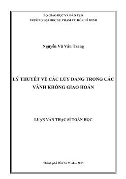 Luận văn Lý thuyết về các lũy đẳng trong các vành không giao hoán