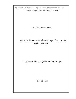 Luận văn Phát triển nguồn nhân lực tại Công ty Cổ phần Coma18