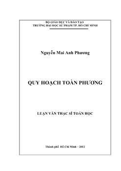 Luận văn Quy hoạch Toàn Phương