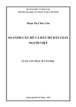 Luận văn So sánh câu đố và hát đố dân gian người Việt