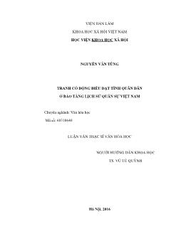 Luận văn Tranh cổ động biểu đạt tình quân dân ở bảo tàng lịch sử quân sự Việt Nam