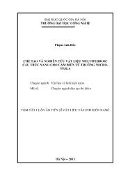 Tóm tắt Luận án Chế tạo và nghiên cứu vật liệu multiferroic cấu trúc nano cho cảm biến từ trường microtesla