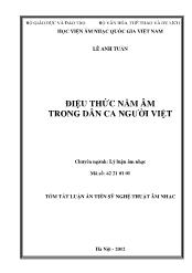 Tóm tắt Luận án Điệu thức năm âm trong dân ca người Việt