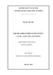 Tóm tắt Luận án Khu hệ vi khuẩn trên san hô ven đảo Cát Bà - Long Châu, Hải Phòng