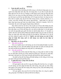 Tóm tắt Luận án Nghiên cứu ảnh hưởng của một số biện pháp kỹ thuật ñến năng suất và chất lượng rau mầm họ hoa thập tự (Brassicaceae)