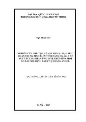 Tóm tắt Luận án Nghiên cứu chế tạo hệ vật liệu γ-Al2O3 mao quản trung bình biến tính bằng Mg, Zn,P để xúc tác cho phản ứng este hóa chéo một số dầu mỡ động thực vật bằng ancol