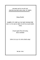Tóm tắt Luận án Nghiên cứu chế tạo vật liệu xốp hấp thu dầu và ứng dụng trên cơ sở polylefin biến tính