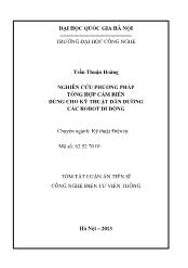 Tóm tắt Luận án Nghiên cứu phương pháp tổng hợp cảm biến dùng cho kỹ thuật dẫn đường các robot di động