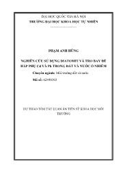 Tóm tắt Luận án Nghiên cứu sử dụng điatomit và tro bay để hấp phụ Cd và Pb trong đất, nước bị ô nhiễm