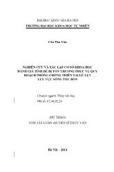 Tóm tắt Luận án Nghiên cứu và xác lập cơ sở khoa học đánh giá tính dễ bị tổn thương phục vụ quy hoạch phòng chống thiên tai lũ lụt lưu vực sông Thu Bồn