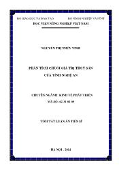 Tóm tắt Luận án Phân tích chuỗi giá trị thủy sản của tỉnh Nghệ An