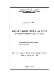 Tóm tắt Luận án Thiết kế và xây dựng hệ thống dẫn đường tích hợp INS/GPS dùng cho tàu thủy