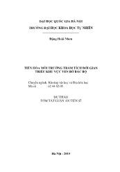 Tóm tắt Luận án Tiến hóa môi trường trầm tích đới gian triều khu vực ven bờ Bắc Bộ