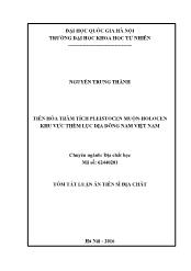 Tóm tắt Luận án Tiến hóa trầm tích pleistocen muộn-Holocen khu vực thềm lục địa đông nam Việt Nam