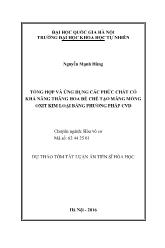 Tóm tắt Luận án Tổng hợp và ứng dụng các phức chất có khả năng thăng hoa để chế tạo màng mỏng oxit kim loại bằng phương pháp CVD