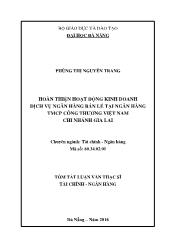 Tóm tắt Luận văn Hoàn thiện hoạt động kinh doanh dịch vụ ngân hàng bán lẻ tại ngân hàng thương mại cổ phần Công Thương Việt Nam – Chi nhánh Gia Lai