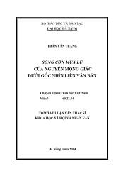 Tóm tắt Luận văn Sông Côn mùa lũ của Nguyễn Mộng giác dưới góc nhìn liên văn bản