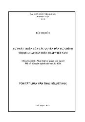 Tóm tắt Luận văn Sự phát triển của các quyền dân sự, chính trị qua các bản hiến pháp Việt Nam