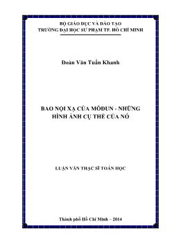 Luận văn Bao nội xạ của môđun - Những hình ảnh cụ thể của nó