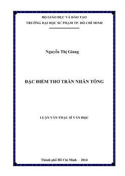 Luận văn Đặc điểm thơ Trần Nhân Tông