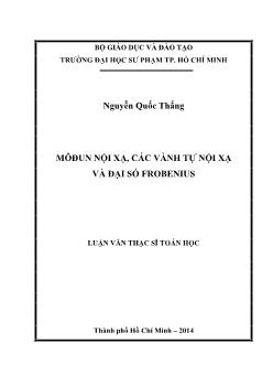 Luận văn Môđun nội xạ, các vành tự nội xạ và đại số Frobenius