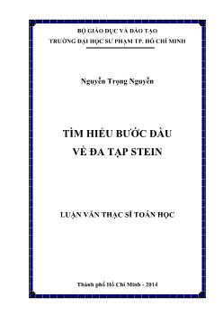 Luận văn Tìm hiểu bước đầu về đa tạp Stein