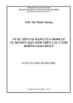 Luận văn Về sự tồn tại hạng của module tự do hữu hạn sinh trên các vành không giao hoán