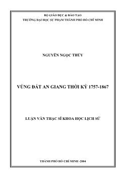 Luận văn Vùng đất An Giang thời kỳ 1757-1867