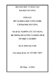 Tóm tắt Đề tài Nghiên cứu xây dựng hệ thống ðo lường và phân tích tín hiệu cảm biến